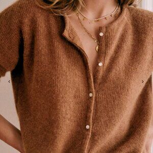 Sezane Gaspard Cardigan Sweater Camel Brown (Small)